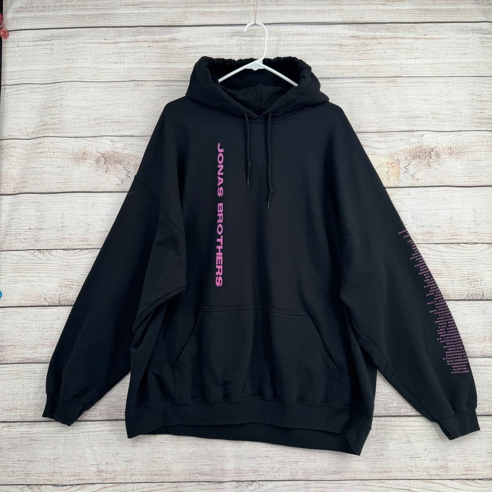 Jonas Brothers Hoodie XL Black Happiness Begins Tour 2019 Graphic Concert